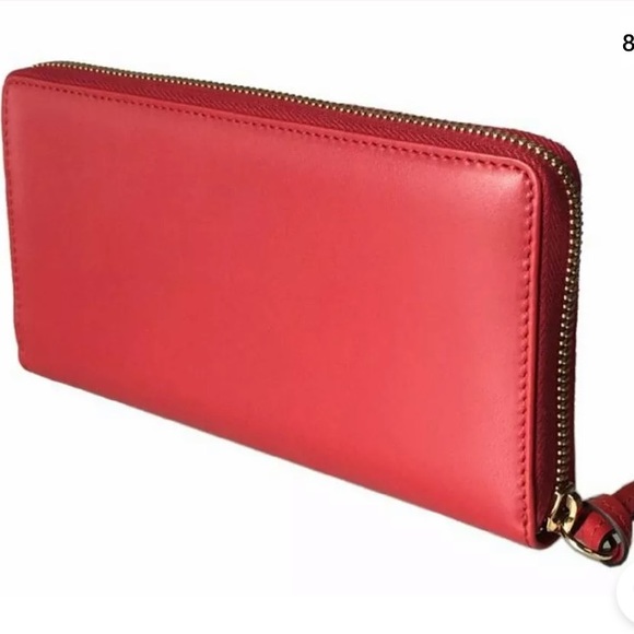 Gucci Red Leather Gg Zip Around Wallet Clutch bag - Picture 8 of 8